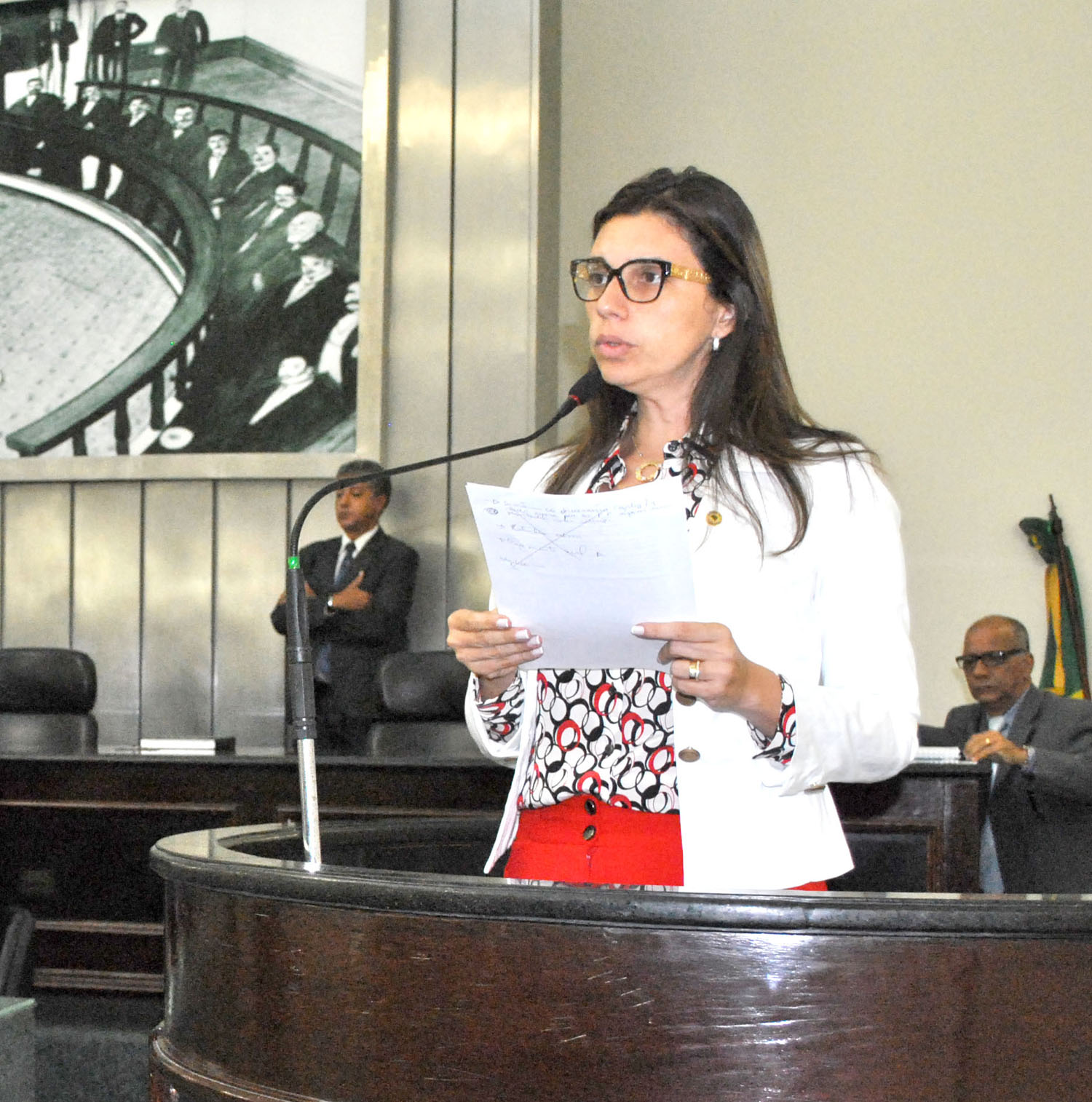 Deputada Jó Pereira discussando na sessão.JPG