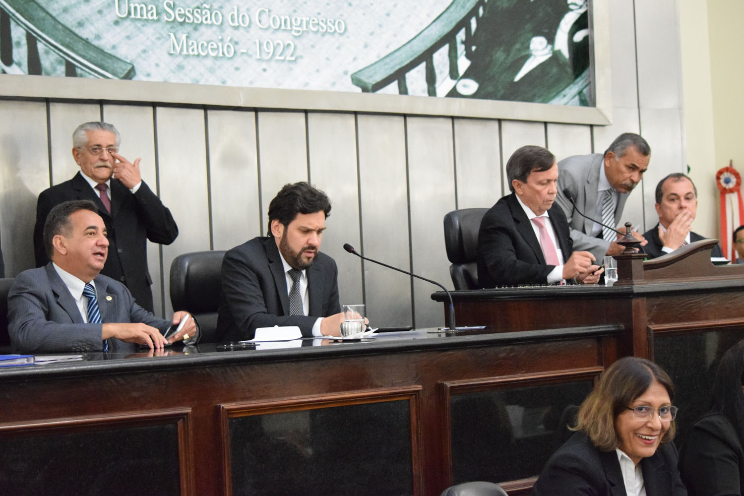 Mesa diretora foi formada pelos deputados Luiz Dantas, Marcos Barbosa, Isnaldo Bulhões e Ronaldo Medeiros.JPG