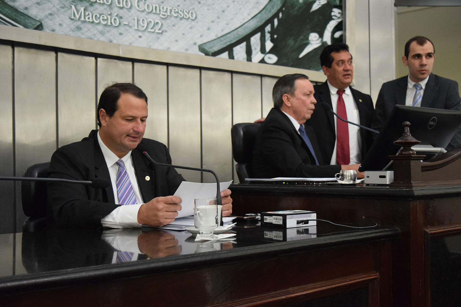 Mesa Diretora foi formada pelos deputados Dudu Hollanda, Luiz Dantas e Severino Pessoa.JPG