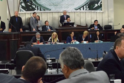 Sessão contou com a presença de 17 parlamentares.JPG