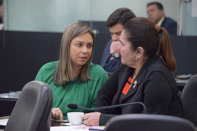 Depútadas Flávia Cavalcante e Angela Garrote.JPG