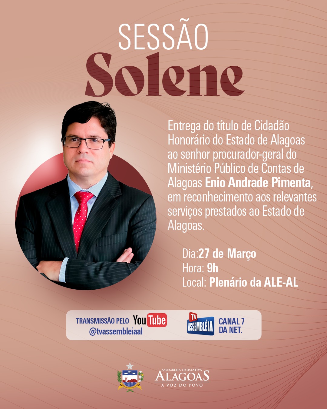 Assembleia concede título de Cidadão Honorário a procurador-geral do MP de Contas