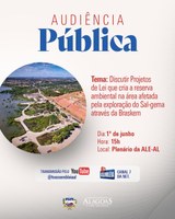Audiência pública irá debater criação de reserva ambiental em área afetada pela Braskem