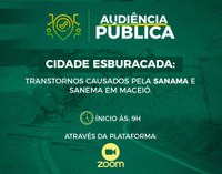 Audiência Pública irá discutir os danos estruturais nas vias de Maceió 