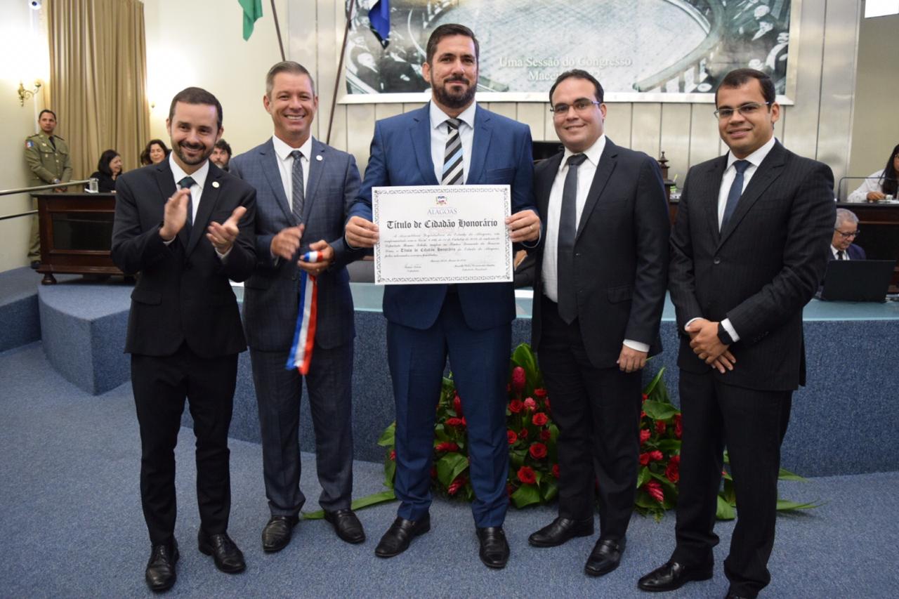 Empresário Leonardo Dias recebe título de Cidadão Honorário de Alagoas