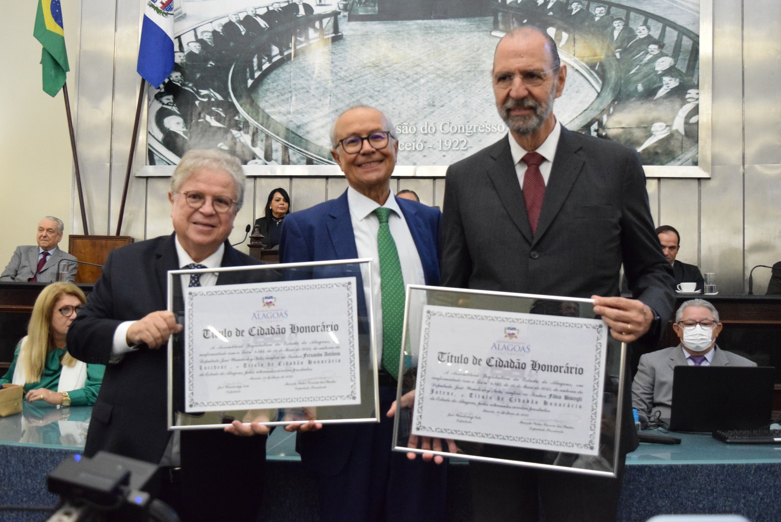Fábio Jatene e Fernando Lucchese são homenageados com o Título de Cidadão Honorário de Alagoas