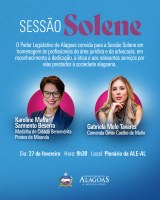 Juristas alagoanas serão homenageadas em sessão solene