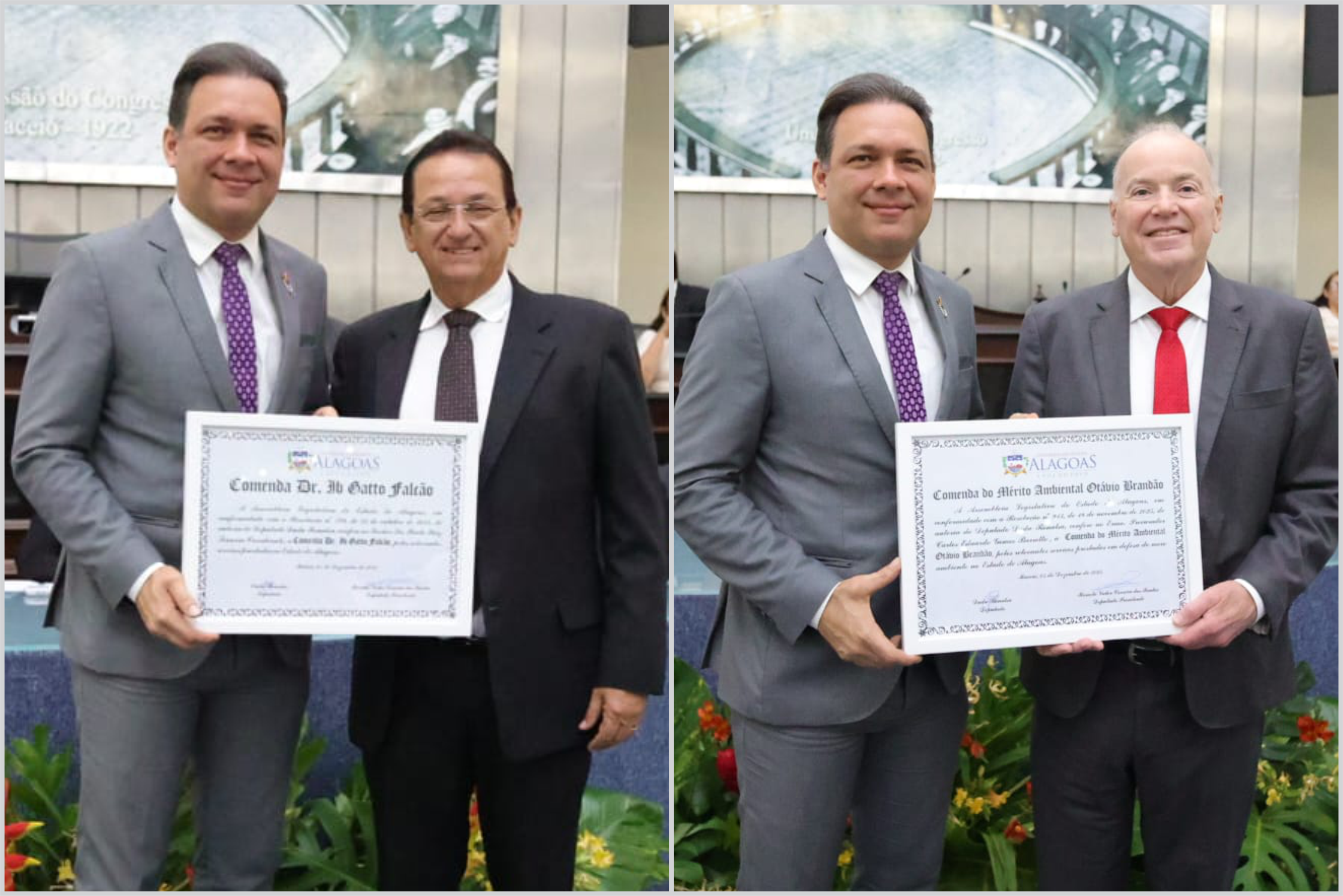 Médico e procurador recebem honrarias por serviços prestados à sociedade alagoana