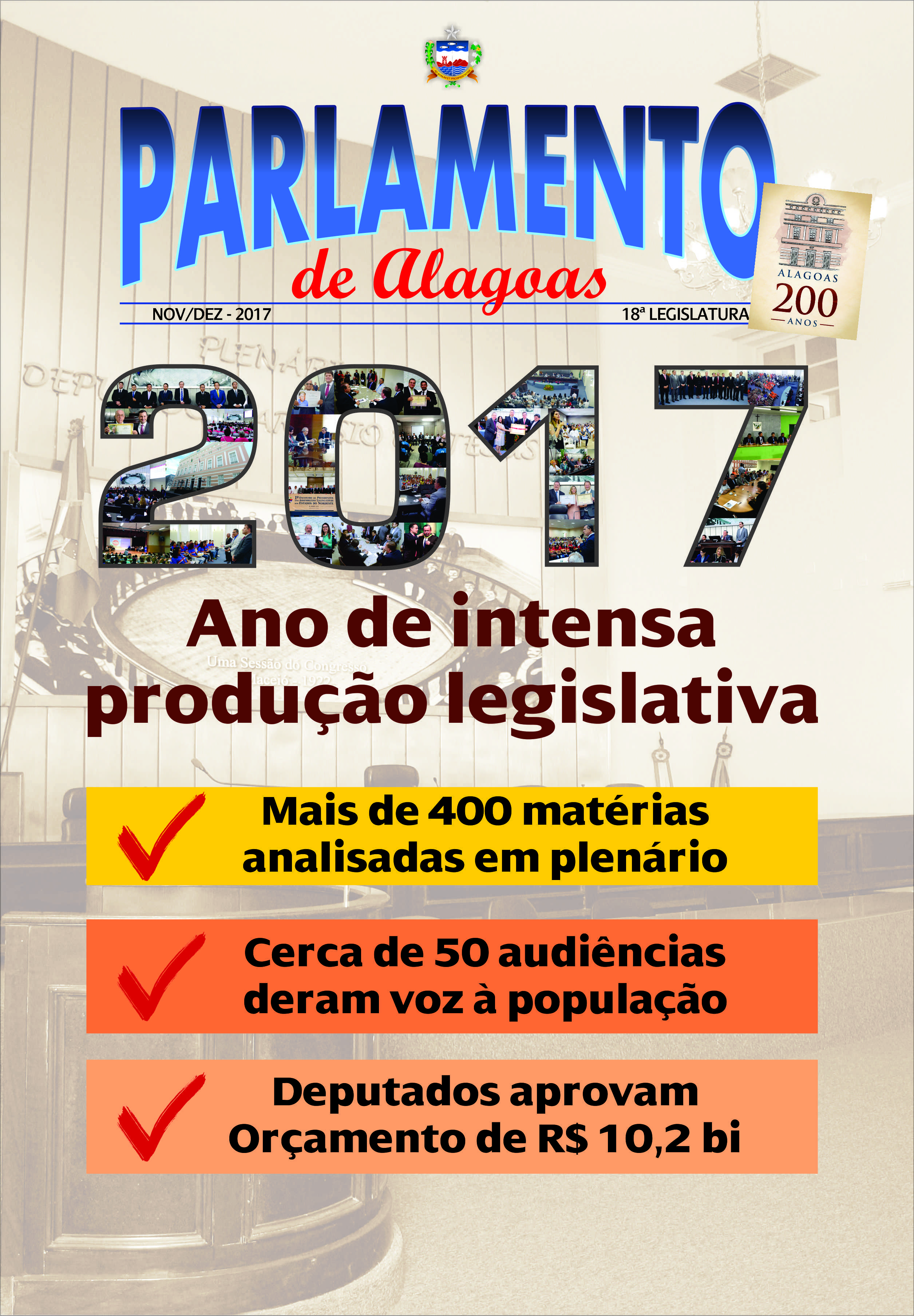 Nova edição da Revista Parlamento de Alagoas já está disponível para download