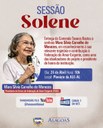 Sessão solene homenageia filantropa Mara Sílvia com a Comenda Tavares Bastos