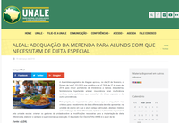 Site da Unale destaca aprovação de projeto sobre adequação da merenda para alunos